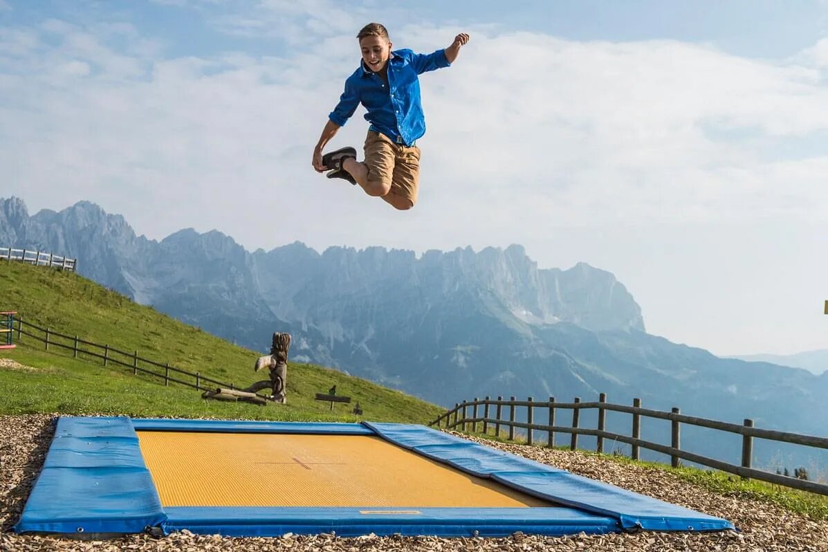 Sehr beliebt: das große Trampolin